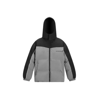 404MOB GANG Puffer Jacket Unisex Gray & Black