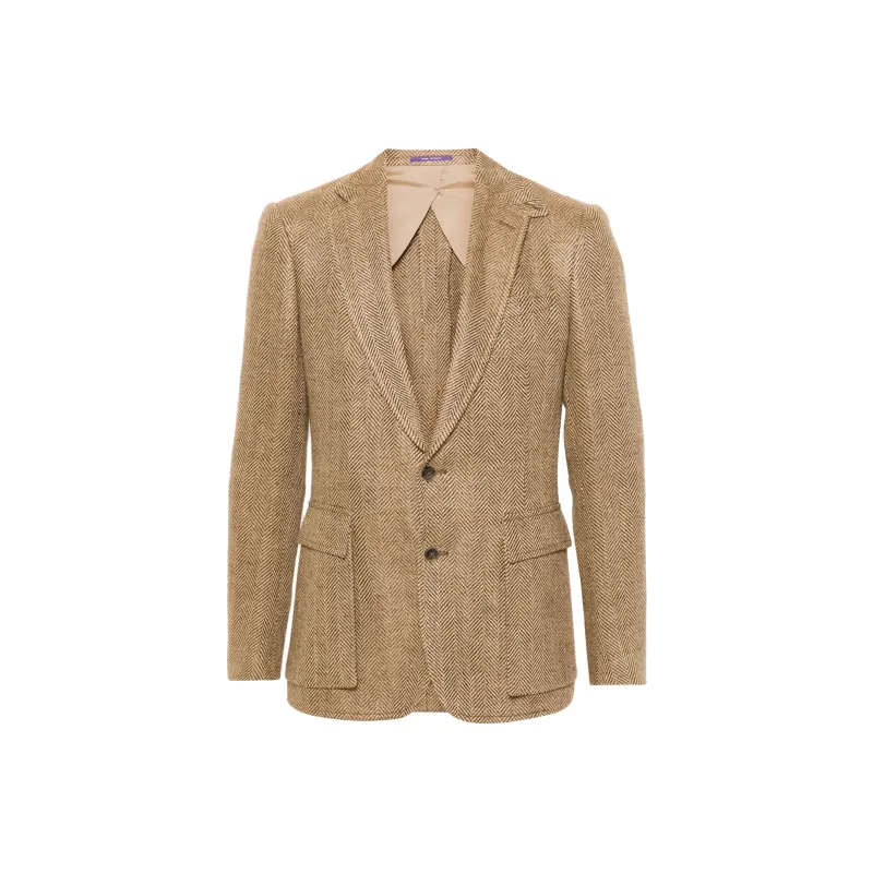 Ralph Lauren Purple Label Herringbone pattern Single breasted Blazer-0