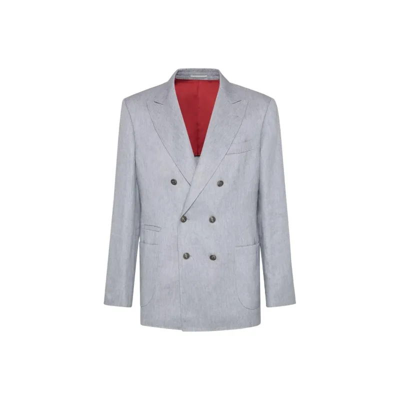 Brunello Cucinelli Double Breasted Tailored Blazer-0
