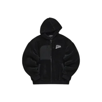 FILA FUSION BASEBALL Series Velvet Jackets Men Pitch Black