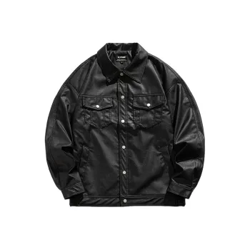REFAMES Leather Jacket Unisex Black
