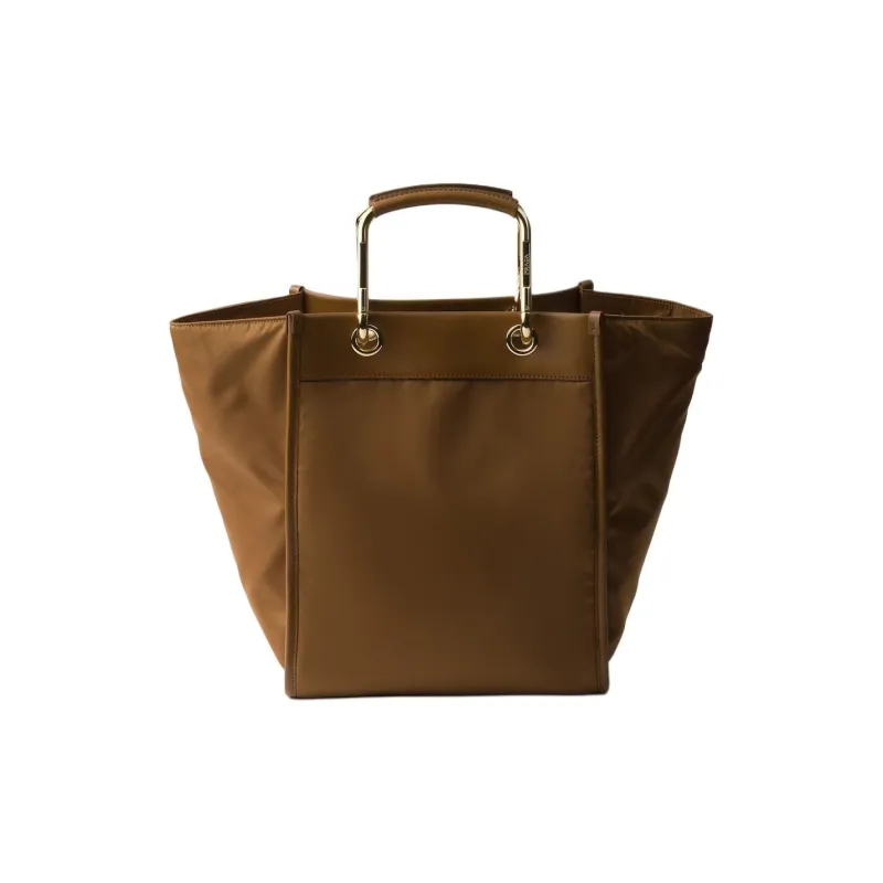 PRADA Re Nylon Fabric One Shoulder Handbag Medium Size Women's Brandy Brown-2