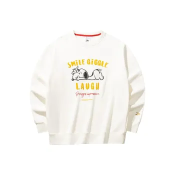 CHAOJIANTA x SNOOPY Sweatshirt Unisex Ivory White
