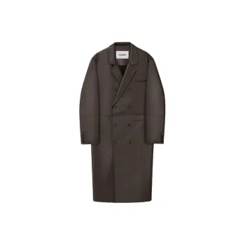 NANUSHKA Faux-leather Double-breasted Coat