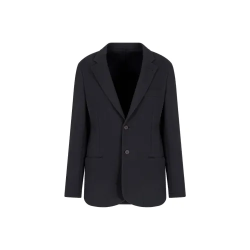 EMPORIO ARMANI Travel Essentials Single breasted Blazer In Waffle Jersey