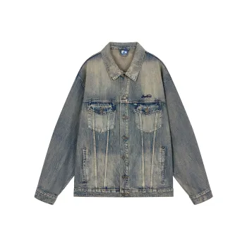 Heartboon Denim Jacket Unisex Blue