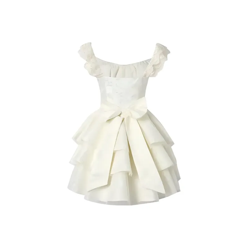 Peaches Peaches Short Sleeved Dress Women's Apricot-1