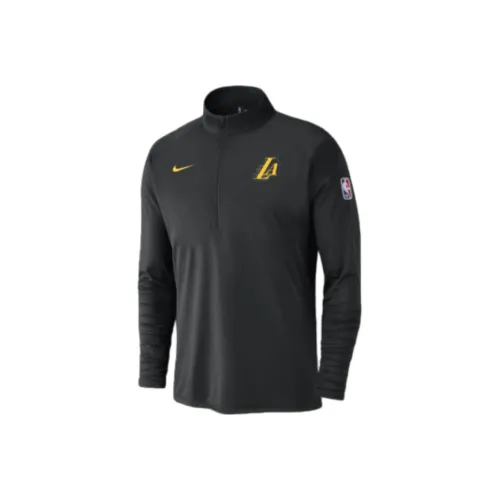 Nike Los Angeles Lakers City Edition Men's Nike Dri FIT Nba 1/2 Zip Long Sleeve Top