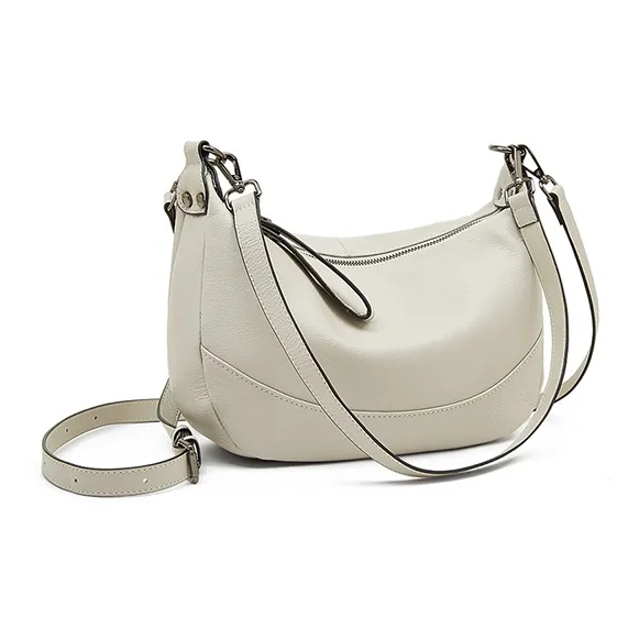 Old Man's Head Top Grain Cow Leather Shoulder Bag Women's Black/White/Green/Flesh Pink-12