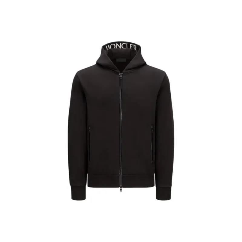 Moncler Logo Printed Zip Up Hoodie-0