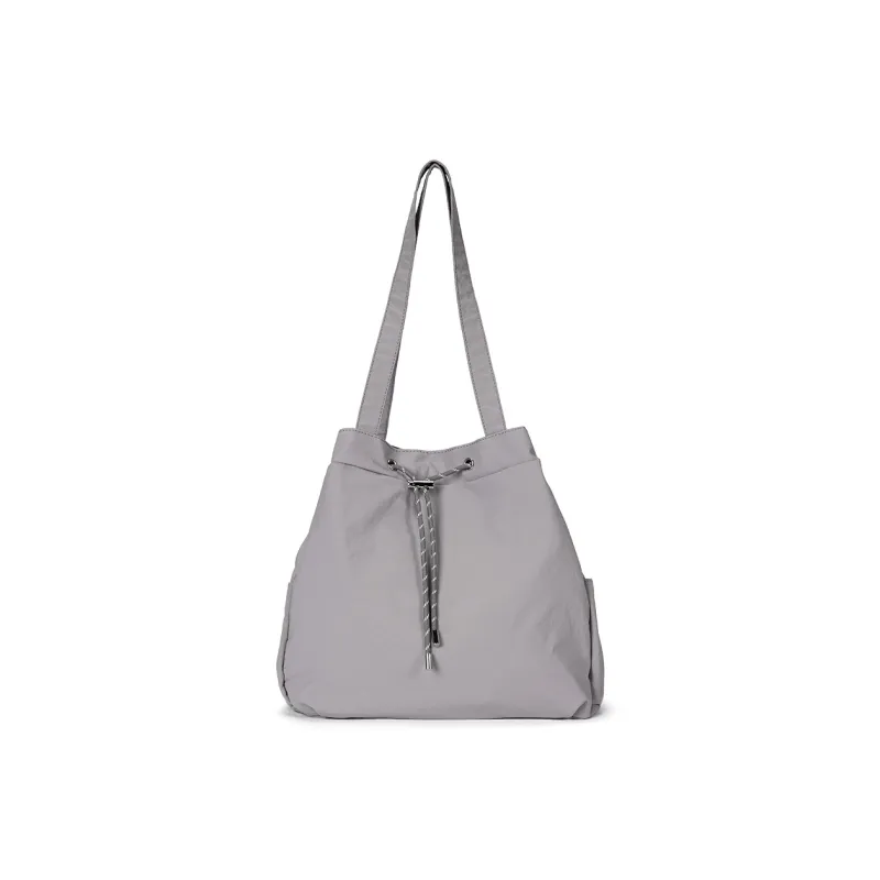 Dubaolu Fabric Shoulder Bag Medium Size Women's Black/Gray-8