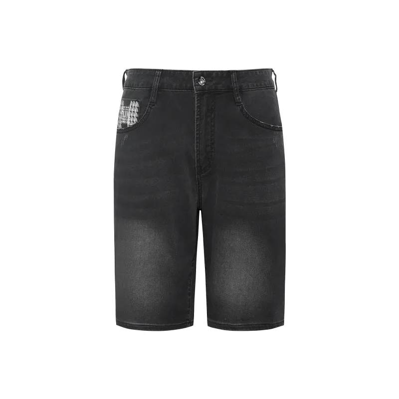 LESS IS MORE Denim Shorts Men's Black 24XST10101-1