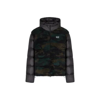EMPORIO ARMANI EA7 FW22 Puffer Jacket Men's Black
