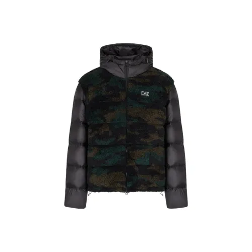 EMPORIO ARMANI EA7 FW22 Puffer Jacket Men's Black