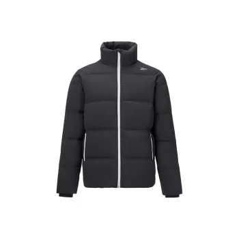 Reebok Solid Color Stand Collar Fitted Thickened Down Jacket Unisex