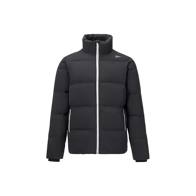 Reebok Solid Color Stand Collar Fitted Thickened Down Jacket Unisex-0