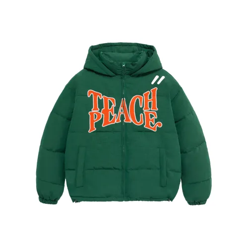 Teach Peace Puffer Jacket Unisex