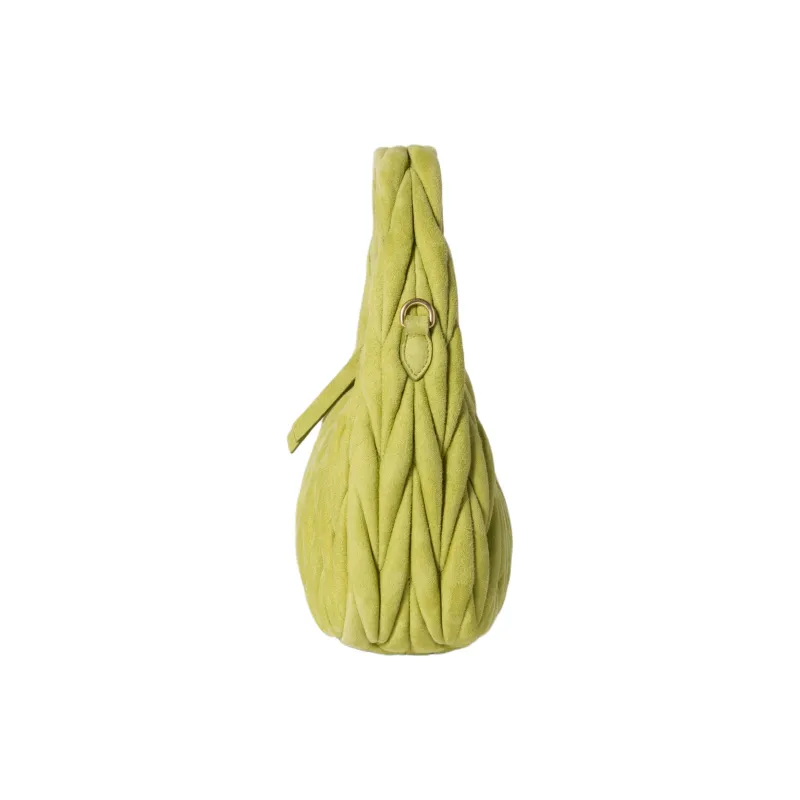 MIU MIU Wander Series Lambskin Hobo Bag Handbag Trumpets Women's Ivy Green-2