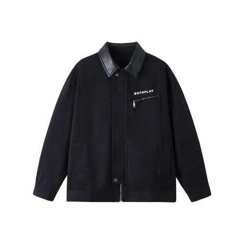 BOTH PLAY Denim badminton jacket Unisex Black