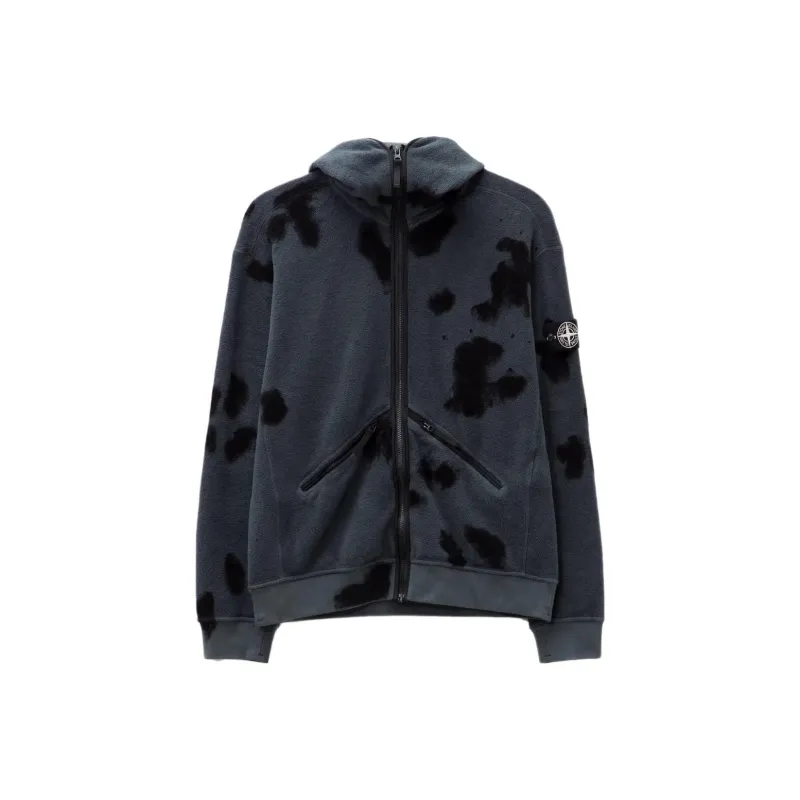 STONE ISLAND Velvet feel Coat Unisex Smoke Gray-0