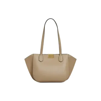 KARL LAGERFELD Calfskin Shoulder Bag Women's Beige