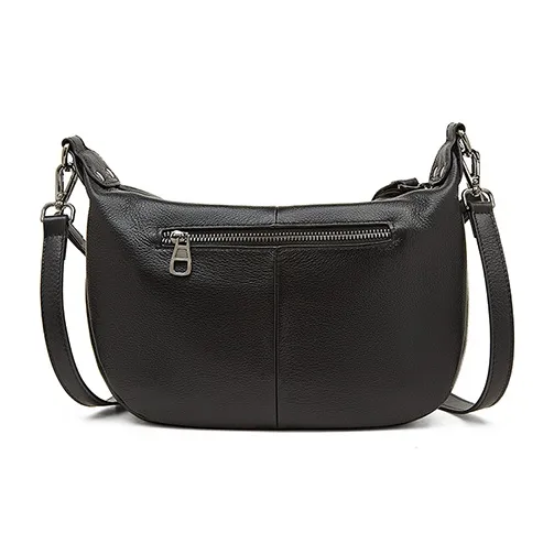 Old Man's Head Top Grain Cow Leather Shoulder Bag Women's Black/White/Green/Flesh Pink-5