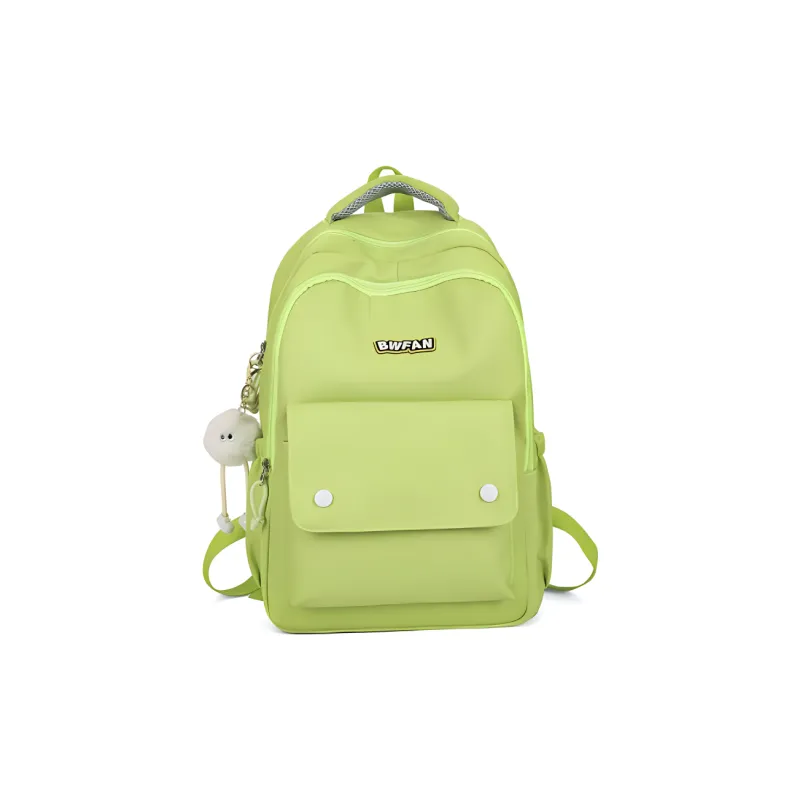 BRABOSTON Nylon Backpack Unisex Ecru/Black/Light Yellow/Neon Green/Cyan/Light Blue-5