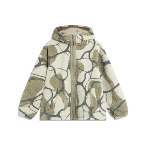 LiNing Velvet feel Coat Unisex Pomegranate Peel Yellow Jacquard