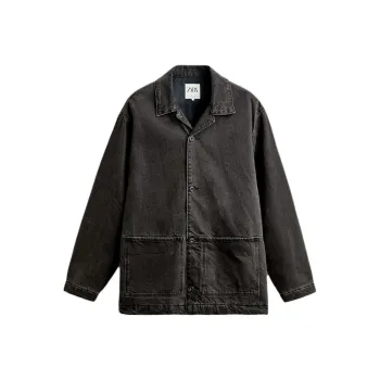 ZARA Denim Jacket Men's Dark Brown