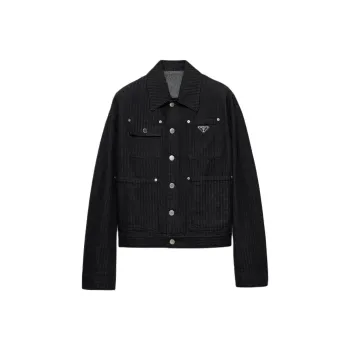 PRADA Denim Jackets Men Black