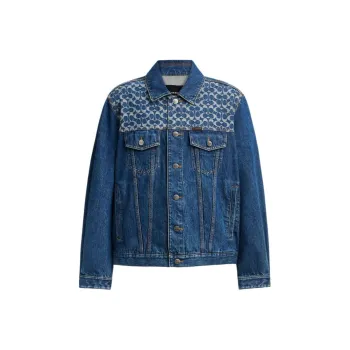 COACH Denim Jackets Men Blue