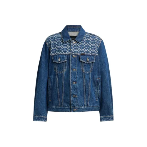 COACH Denim Jackets Men Blue