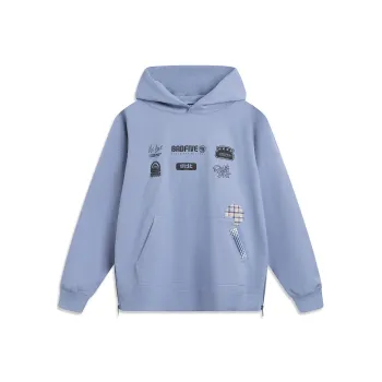 LiNing Basketball Collection Rebel Collection Sweatshirt Men's Oily Gray Blue
