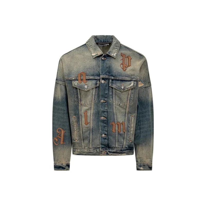 PALM ANGELS Flap Pockets Denim Jacket-0