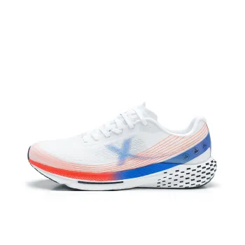 XTEP Low Top Training Running Shoes Men's Classic White Laser Red Lyon Blue