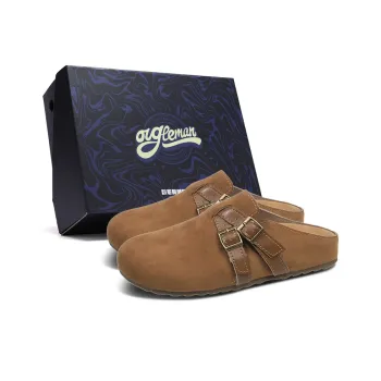 OUGLEMEN Rubber Sole Wrap toe Slippers Women's Box Included
