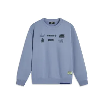 LiNing Basketball Collection Rebel Collection Sweatshirt Men's Oily Gray Blue