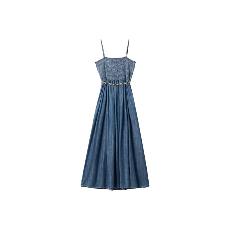 MICHAEL KORS Slip Dress Women's Denim Blue-1