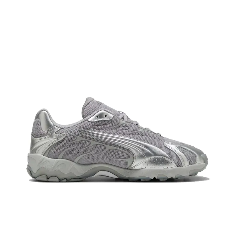 PUMA Inhale Anti Slip Wear Resistant Low Top Casual Running Shoes Unisex Silver Gray-1