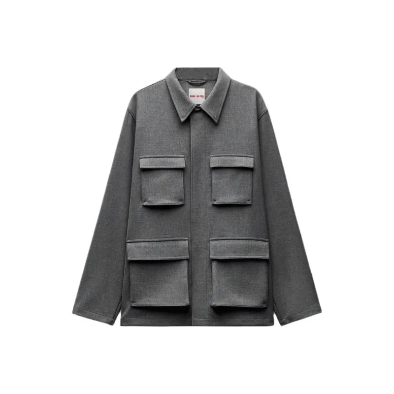 Ao Yes X ZARA AO YES Collaboration Business Suits Men Gray-0