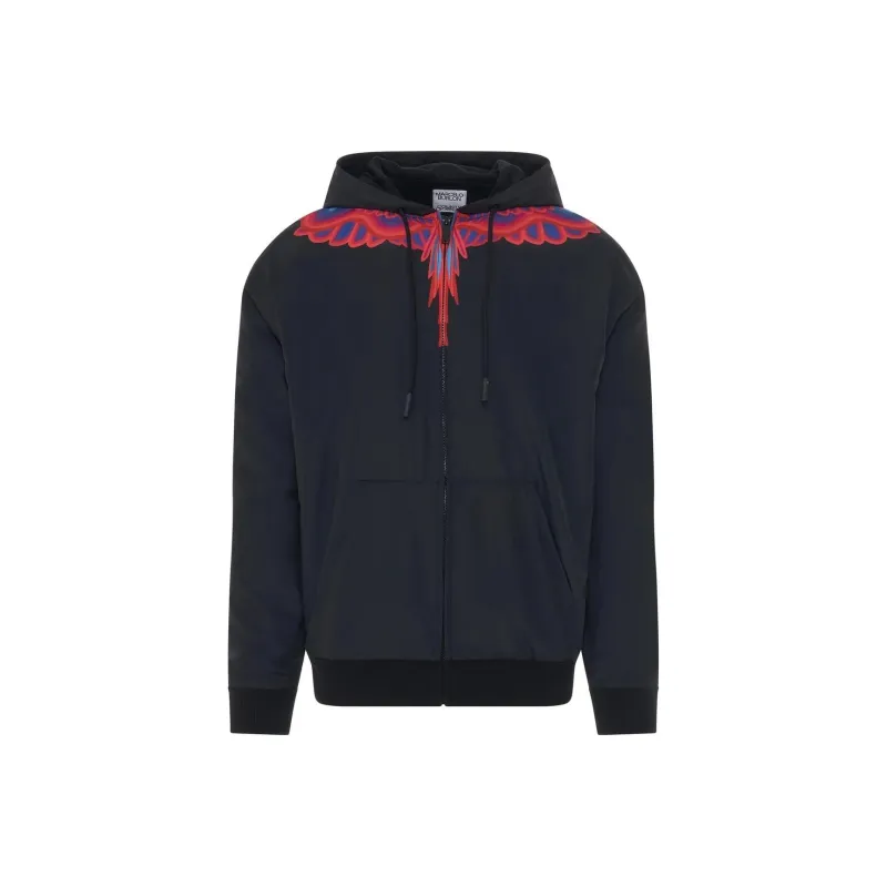 Marcelo Burlon Curved Wings Print Hoodie-0
