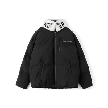 SPRAYGROUND Stand Collar Loose Fit Down Jacket Unisex Black