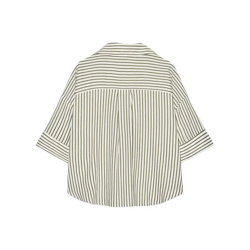 ZARA Shirt Women's Light Beige Yellow/Khaki-1