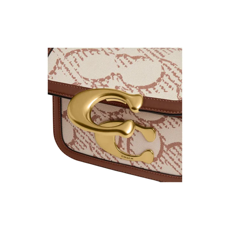 COACH IDOL Signature Canvas Shoulder Bag, Crossbody Bag, Handbag Trumpets Women's Natural-3