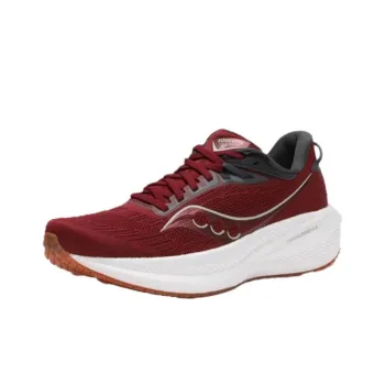 Saucony Triumph 21 Cushioning, Wear Resistant Low Top Running Shoes Men's Red