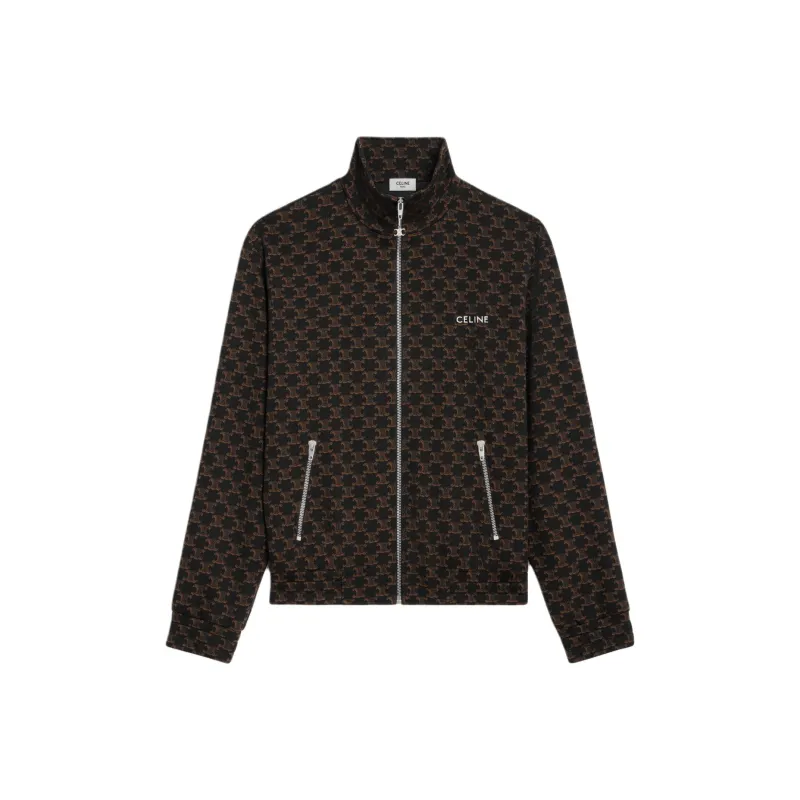 CELINE Tracksuit Jacket In Monogram Jersey-0