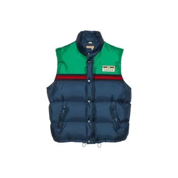 GUCCI Colour Blocked Logo Patch Padded Gilet