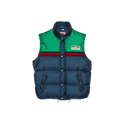 GUCCI Colour Blocked Logo Patch Padded Gilet