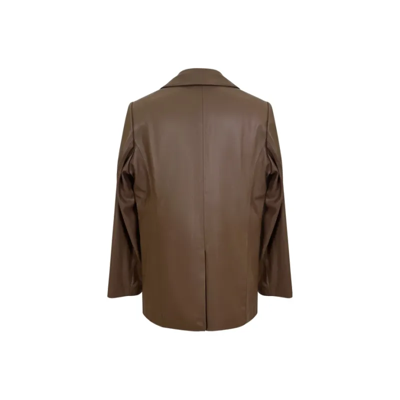 Kele Coco Leather Jacket Women's Gold Brown-1