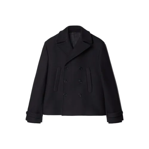 OFF-WHITE Double-Breasted Long-Sleeved Peacoat